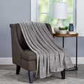 Hastings Home Velvet Throw - Oversized Microfiber Velvet Solid Polyester Throw Blanket - Breathable (Stone Grey) 487846PJL